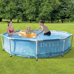 Piscina Estrutural Redonda Beira Mar Capacidade de 4,485 Litros 3,05 M de Diâmetro Intex - 2
