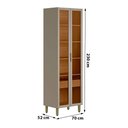 Ver imagem 5 de Cristaleira Cozinha Moderna com 2 Portas 70 Cm com Led Allure Linea Brasil Jegui/gris Fosco