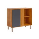 Ver imagem 1 de Gabinete de Cozinha Modulado Balcão C/ Tampo Esplêndida de Canto C/ 1 Porta 92cm Cinamomo/titanium