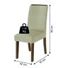 Conjunto com 4 Cadeiras Estofada Sala de Jantar Grécia Cedro / Bege Dobuê - 2