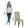 Conjunto com 4 Cadeiras Estofada Sala de Jantar Grécia Cedro / Bege Dobuê - 4