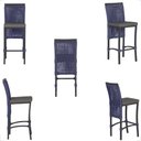 Ver imagem 5 de Mesa Bistro e 4 Banquetas Roma Preta Corda Náutica 11 Trama Original