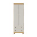Ver imagem 7 de Guarda-roupa Infantil 62cm 2 Portas e 2 Gavetas Allegra Multimóveis Mp4441 Madeirado/off White