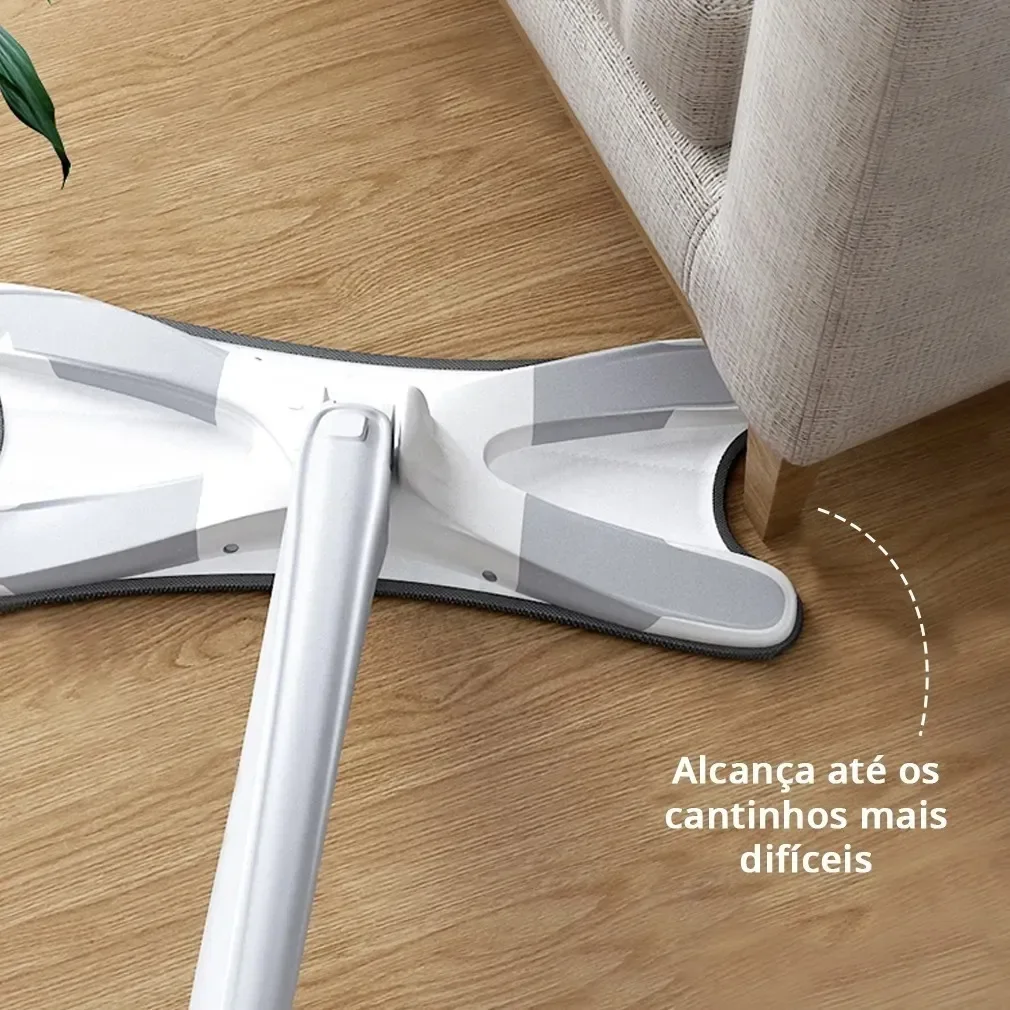 Mop Twist Esfregão Giratório Com + 2 Refil Lava E Torce - 2