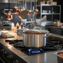 Ver imagem 2 de Panela Alta Caçarola com Tampa Linha Profissional 15,2l Inox