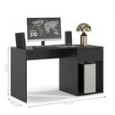 Ver imagem 2 de Mesa Escrivaninha com Gaveta Bahrein Preto
