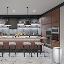 Ver imagem 2 de Lixeira Retangular Inox Escovado Pedal 40l Plana Brinox