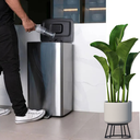 Ver imagem 5 de Lixeira Retangular Inox Escovado Pedal 40l Plana Brinox
