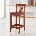 Ver imagem 2 de Kit 3 Banquetas Média Madeira Maciça Valentina 36x90Cm Bancada Cozinha Gourmet Verniz Imbuia - RMI