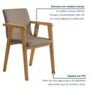 Ver imagem 7 de Kit 8 Cadeiras com Braço para Sala de Jantar com Pés Madeira Maciça Flora