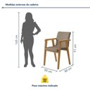 Ver imagem 3 de Kit 8 Cadeiras com Braço para Sala de Jantar com Pés Madeira Maciça Flora