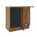 Ver imagem 1 de Balcão Armário de Cozinha de Canto 1 Porta Rustic/Preto Agata Madesa