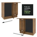 Ver mais imagens de Balcão Armário de Cozinha de Canto 1 Porta Rustic/Preto Agata Madesa