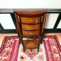 Mesa Auxiliar Meia Lua Clássica com 3 gavetas 79x63x28cm - Toque de Requinte para sua Sala - Refina  - 2