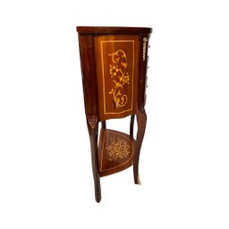 Mesa Auxiliar Meia Lua Clássica com 3 gavetas 79x63x28cm - Toque de Requinte para sua Sala - Refina  - 4