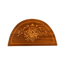Mesa Auxiliar Meia Lua Clássica com 3 gavetas 79x63x28cm - Toque de Requinte para sua Sala - Refina  - 5