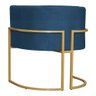 Poltrona Decorativa Sala de Estar Luana Base Gold Suede - 7