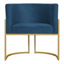 Ver imagem 6 de Poltrona Decorativa Sala de Estar Luana Base Gold Suede