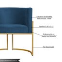 Ver imagem 3 de Poltrona Decorativa Sala de Estar Luana Base Gold Suede