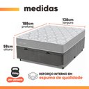 Ver imagem 3 de Cama Box Baú Casal Double Face 100% D33 Edén 138x188x58cm Herval - Suporta até 100kg por Pessoa