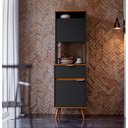 Ver imagem 7 de Armário Multiuso Alabama:preto/freijó