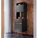 Ver imagem 4 de Armário Multiuso Alabama:preto/freijó