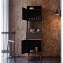 Ver imagem 6 de Armário Multiuso Alabama:preto/freijó