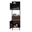 Ver imagem 3 de Armário Multiuso Alabama:preto/freijó