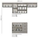 Ver imagem 4 de Cozinha Modulada 4 Pecas 280 Cm Ce757 Americana Cinza Henn