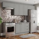 Ver imagem 2 de Cozinha Modulada 4 Pecas 280 Cm Ce757 Americana Cinza Henn