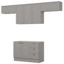Ver imagem 1 de Cozinha Modulada 4 Pecas 280 Cm Ce757 Americana Cinza Henn
