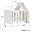 Ver imagem 3 de Berço Evolutivo Padrão Americano 3 Regulagem de Altura Infantil 2 Cores