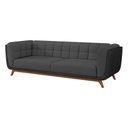 Ver imagem 5 de Sofá 2 Lugares 200cm Coin Courino Preto | Veludo Cinza - Sallar Home