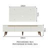 Rack Madesa Reims e Painel para Tv até 55 Polegadas 2 Portas e 1 Gaveta - Branco - 4
