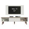 Rack Madesa Reims e Painel para Tv até 55 Polegadas 2 Portas e 1 Gaveta - Branco - 5
