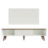 Rack Madesa Reims e Painel para Tv até 55 Polegadas 2 Portas e 1 Gaveta - Branco - 8