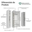 Ver imagem 4 de Guarda-Roupa Modulado com Espelhos 160 cm 4 Portas Branco Neo Madesa