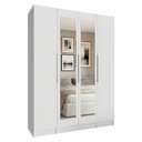 Ver imagem 2 de Guarda-Roupa Modulado com Espelhos 160 cm 4 Portas Branco Neo Madesa