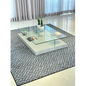 Tapete Carpete Sala Quarto Escritório Parquet Cinza 2 x 2,5M