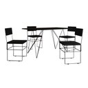 Ver imagem 6 de Mesa Jantar Industrial Trama 1,40x0,80m Preta com 4 Cadeiras Estofadas Vitória Preta Marrom