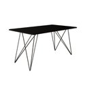 Ver imagem 4 de Mesa Jantar Industrial Trama 1,40x0,80m Preta com 4 Cadeiras Estofadas Vitória Preta Marrom