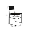 Ver imagem 3 de Mesa Jantar Industrial Trama 1,40x0,80m Preta com 4 Cadeiras Estofadas Vitória Preta Marrom