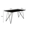 Ver imagem 2 de Mesa Jantar Industrial Trama 1,40x0,80m Preta com 4 Cadeiras Estofadas Vitória Preta Marrom