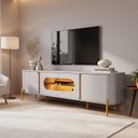 Ver imagem 2 de Rack Juquehy Off-white com Cinamomo - Bechara