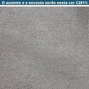 Ver imagem 5 de Cadeira Elos Mh-3291 Herval Estofada Linho Cinza C2811 Base Aço Laca Fosca Preta