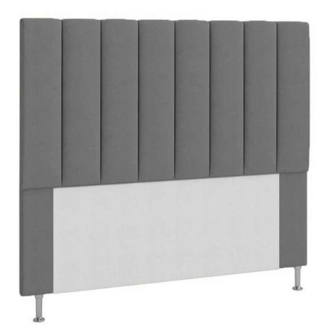 Cabeceira Queen Estofada Cancun Cinza