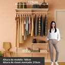 Ver imagem 6 de Closet Aberto Modulado para Solteiro 125cm Aria Branco