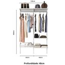 Ver imagem 5 de Closet Aberto Modulado para Solteiro 125cm Aria Branco