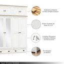 Ver imagem 3 de Guarda Roupa Bipartido 12 Portas Madeira Maciça Osiris Branco/freijó - G74 - Gran Belo