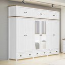 Ver imagem 1 de Guarda Roupa Bipartido 12 Portas Madeira Maciça Osiris Branco/freijó - G74 - Gran Belo